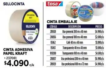 Construmart Sellocinta cinta embalaje papel kraft oferta