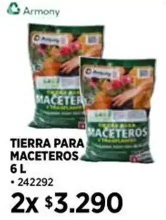 Construmart Armony tierra para maceteros oferta