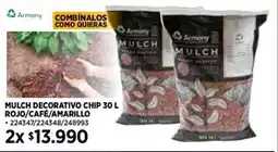 Construmart Armony mulch decorativo chip oferta