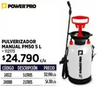 Construmart Power pro pulverizador manual pm50 oferta