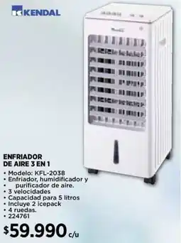 Construmart Kendal enfriador de aire 3 en 1 oferta