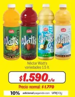 Mayorista 10 Néctar watt's variedades oferta