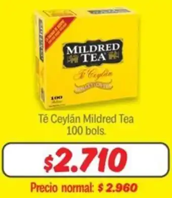 Mayorista 10 Té ceylan mildred tea oferta