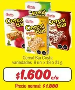 Mayorista 10 Cereal bar costa variedades oferta