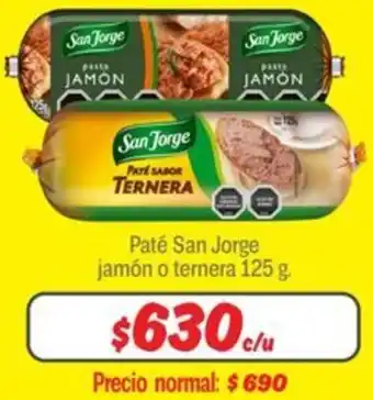 Mayorista 10 Paté san jorge jamón o ternera oferta