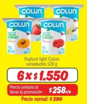 Mayorista 10 Yoghurt light colun variedades oferta