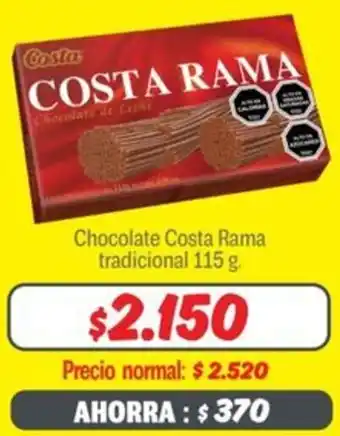 Mayorista 10 Chocolate Costa Rama tradicional oferta