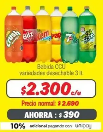 Mayorista 10 Bebida ccu variedades desechable oferta