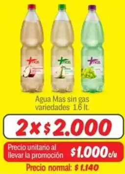 Mayorista 10 Agua mas sin gas variedades oferta