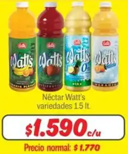 Mayorista 10 Néctar Watt's variedades oferta