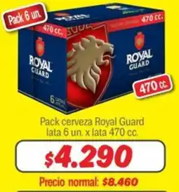 Mayorista 10 Royal guard pack cerveza oferta