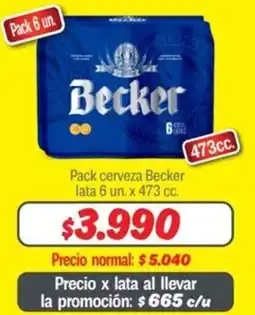 Mayorista 10 Becker pack cerveza oferta