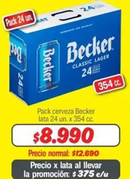 Mayorista 10 Becker pack cerveza oferta