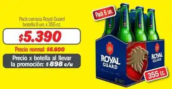 Mayorista 10 Royal guard pack cerveza oferta