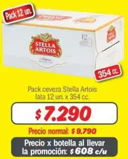 Mayorista 10 Pack ceveza Stella Artois oferta