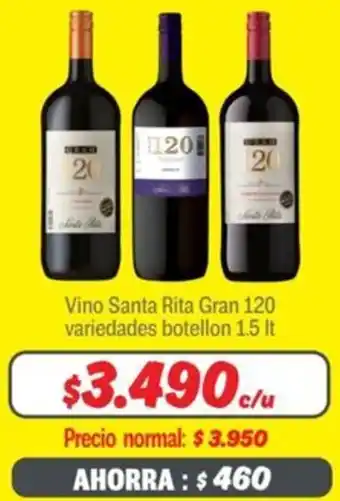 Mayorista 10 Vino Santa Rita Gran 120 variedades botellon oferta