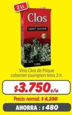 Mayorista 10 Clos vino de pirque cabernet sauvignon tetra oferta