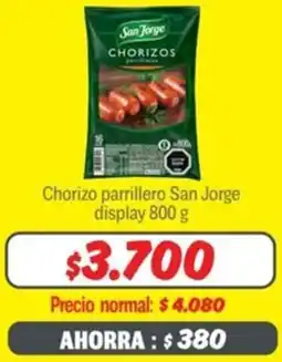 Mayorista 10 San jorge chorizo parrillero display oferta