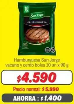 Mayorista 10 San jorge hamburguesa vacuno y cerdo oferta