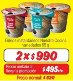 Mayorista 10 Fideos instantáneos nuestra cocina variedades oferta