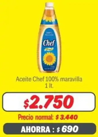 Mayorista 10 Aceite chef 100% maravilla oferta