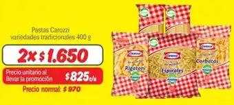 Mayorista 10 Pastas carozzi variedades tradicionales oferta