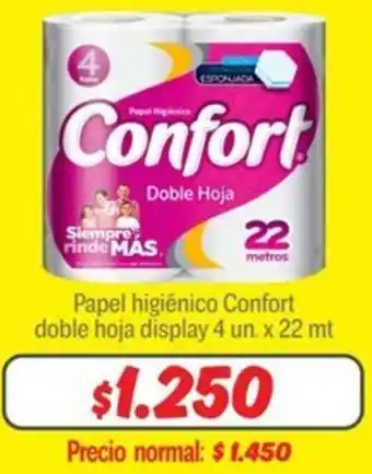 Mayorista 10 Confort papel higiénico doble hoja display oferta