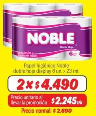 Mayorista 10 Noble doble hoja papel higiénico display oferta