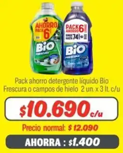 Mayorista 10 Pack ahorro detergente líquido Bio Frescura o campos de hielo oferta