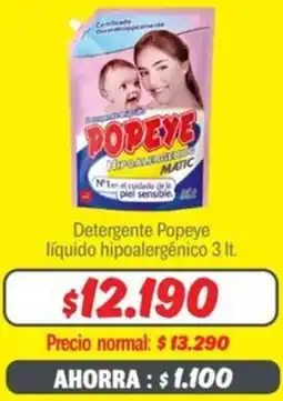 Mayorista 10 Popeye detergente líquido hipoalergénico oferta