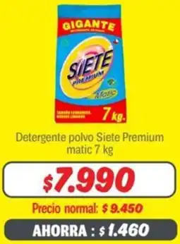 Mayorista 10 Siete premium detergente polvo matic oferta