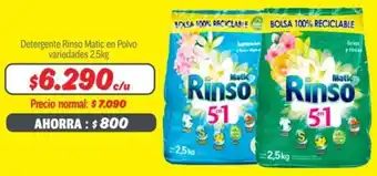 Mayorista 10 Rinso detergente matic en polvo variedades oferta