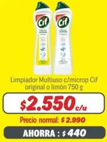 Mayorista 10 Cif limpiador multiuso c/microp original o limón oferta