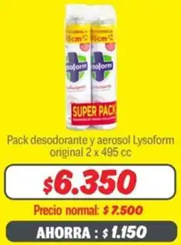 Mayorista 10 Lysoform pack desodorante y aerosol original oferta