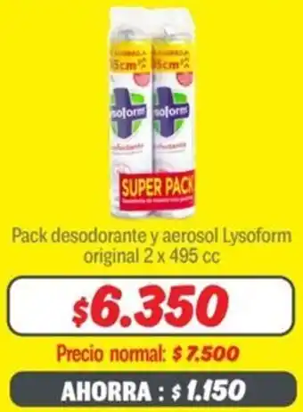 Mayorista 10 Lysoform pack desodorante y aerosol original oferta