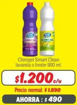 Mayorista 10 Smart clean clorogel lavanda o limón oferta