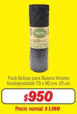 Mayorista 10 Pack bolsas para basura virutex biodegradable oferta