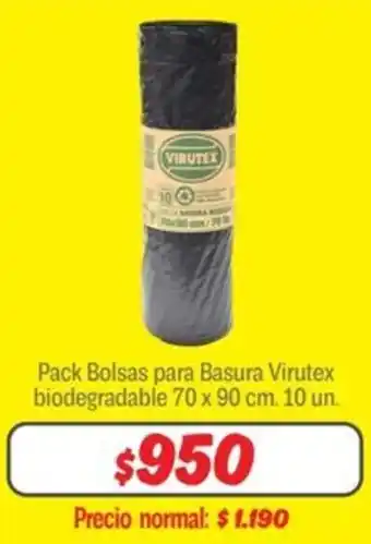 Mayorista 10 Pack bolsas para basura virutex biodegradable oferta