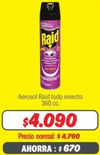 Mayorista 10 Raid aerosol todo insecto oferta