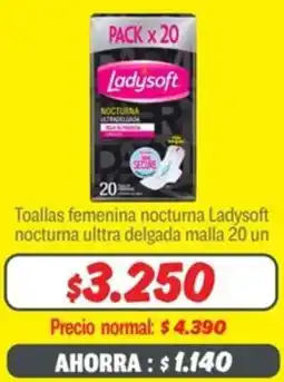 Mayorista 10 Ladysoft toallas femenina nocturna nocturna ulttra delgada malla oferta