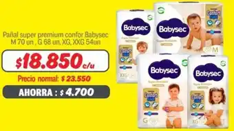 Mayorista 10 Babysec pañal super premium confor oferta