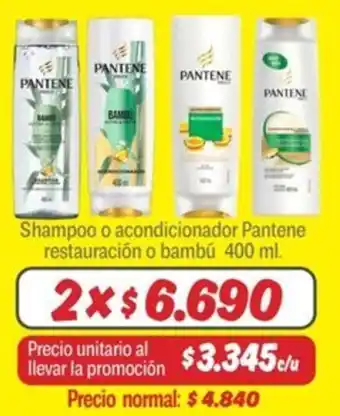 Mayorista 10 Pantene shampoo o acondicionador oferta