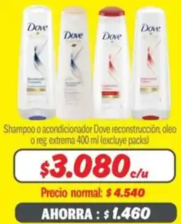 Mayorista 10 Dove shampoo o acondicionador reconstrucción, oleo o oferta