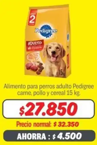 Mayorista 10 Pedigree alimento para perros adulto carne, pollo y cereal oferta