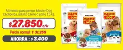 Mayorista 10 Master dog alimento para perros cachorros, adulto carne o pollo oferta