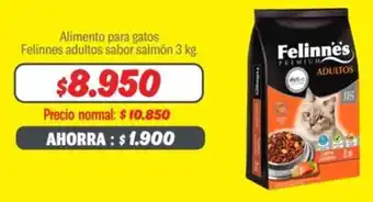 Mayorista 10 Felinnes alimento para gatos adultos sabor salmón oferta