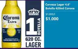 Super Bodega a Cuenta Corona cerveza lager 4.6° botella oferta