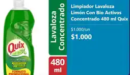 Super Bodega a Cuenta Quix limpiador lavaloza limón con bio activos concentrado oferta