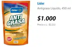 Lider Lider antigrasa liquido oferta