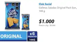 Lider Club social galletas saladas original oferta